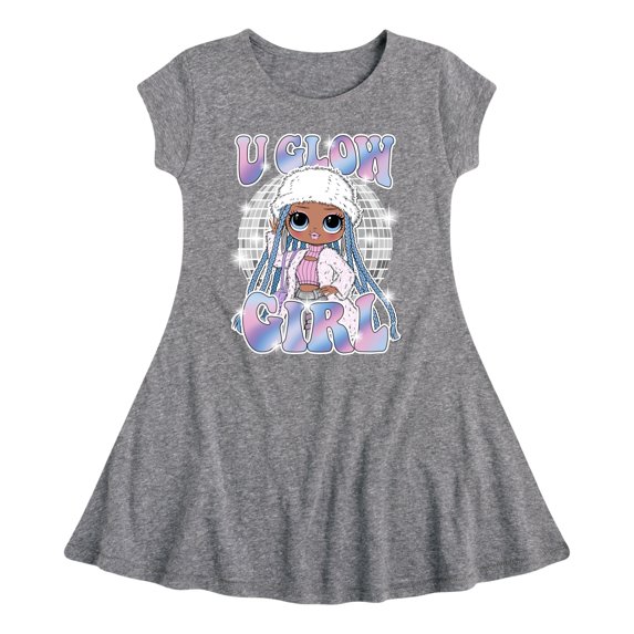 LOL OMG - Winter Dolls - U Glow Girl Disco - Toddler & Youth Girls Fit & Flare Dress