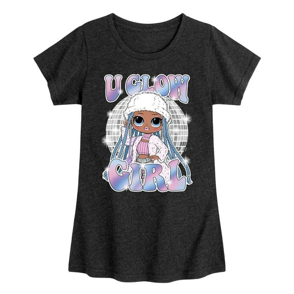 LOL OMG - Winter Dolls - U Glow Girl Disco - Toddler & Youth Girls Short Sleeve Graphic T-Shirt