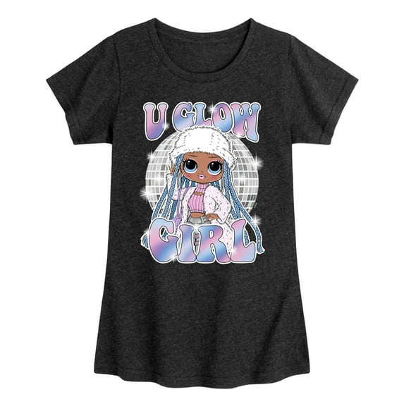 LOL OMG - Winter Dolls - U Glow Girl Disco - Toddler & Youth Girls Short Sleeve Graphic T-Shirt