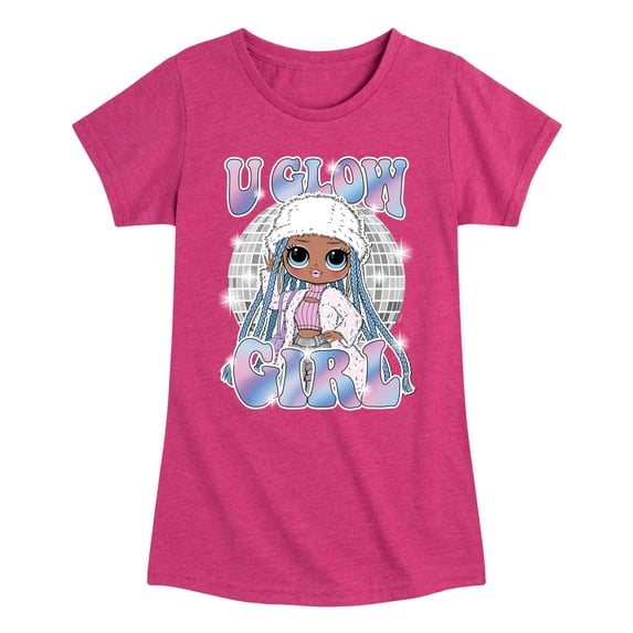 LOL OMG - Winter Dolls - U Glow Girl Disco - Toddler & Youth Girls Short Sleeve Graphic T-Shirt