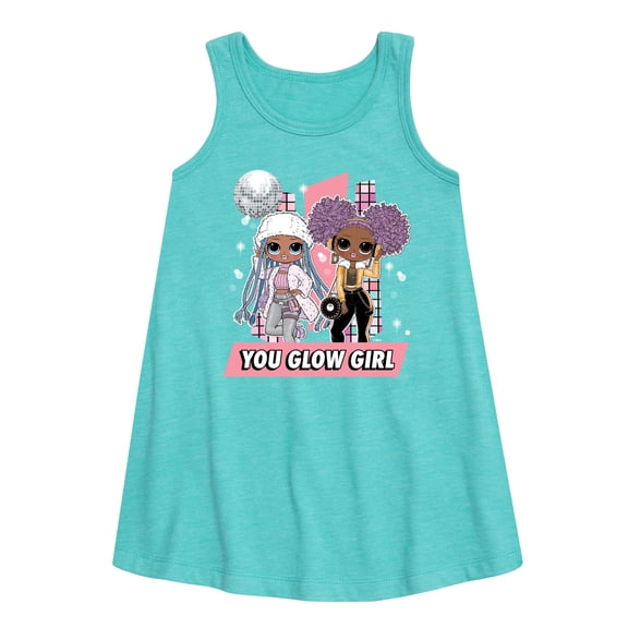 LOL OMG - Winter Dolls - You Glow Girl - Toddler & Youth Girls A-line Dress