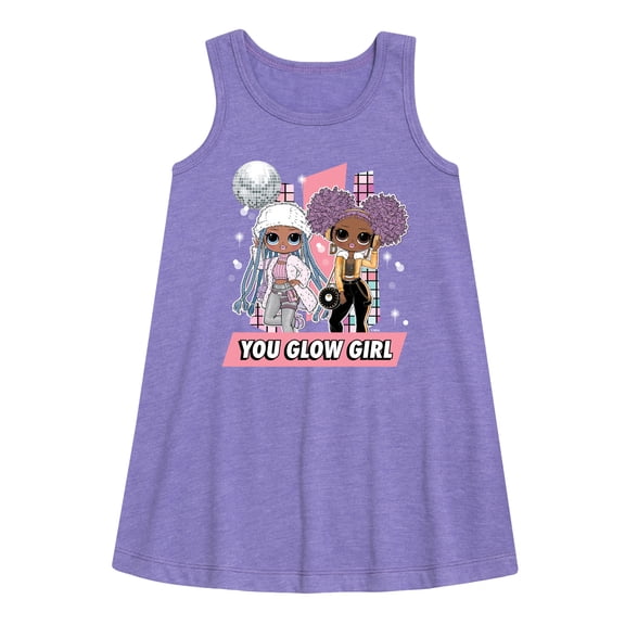LOL OMG - Winter Dolls - You Glow Girl - Toddler & Youth Girls A-line Dress