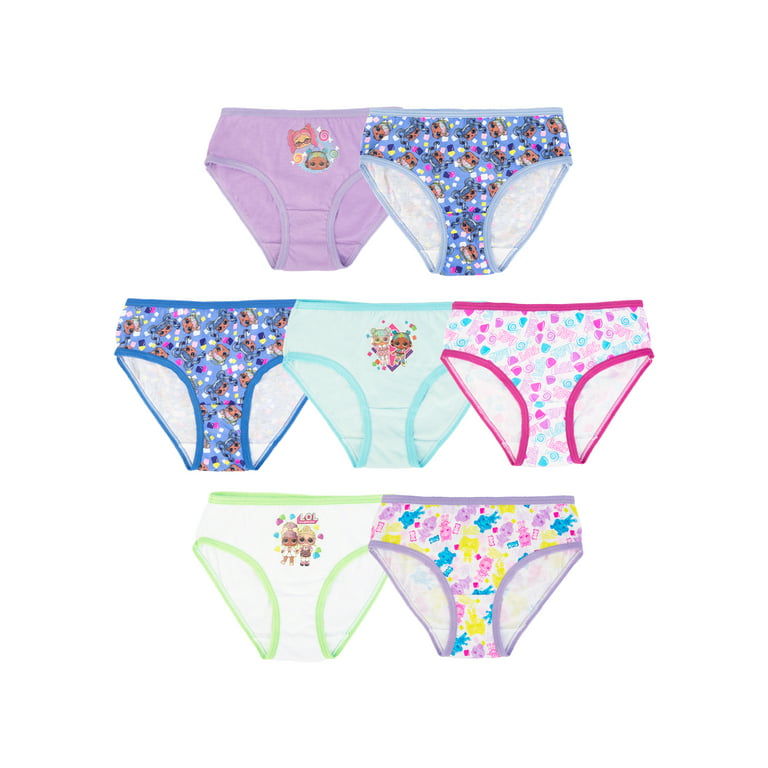 Shopkins Girl`s 6 pack of hipser style underwear. 
