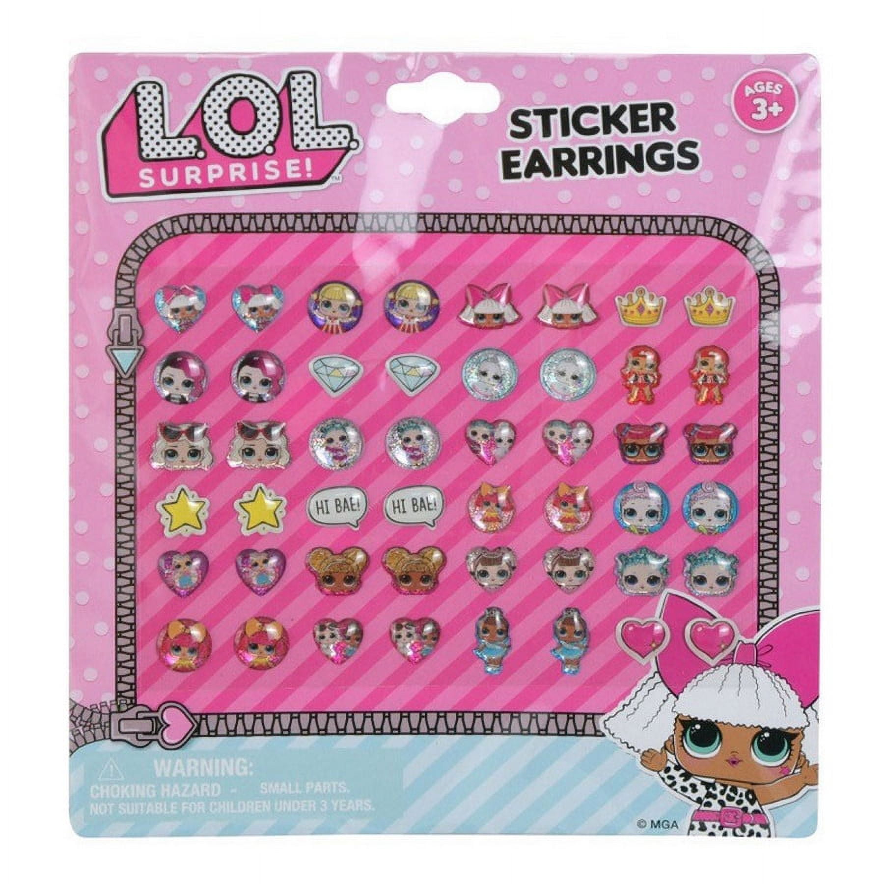 Lol! 24 Pair Sticker Earrings