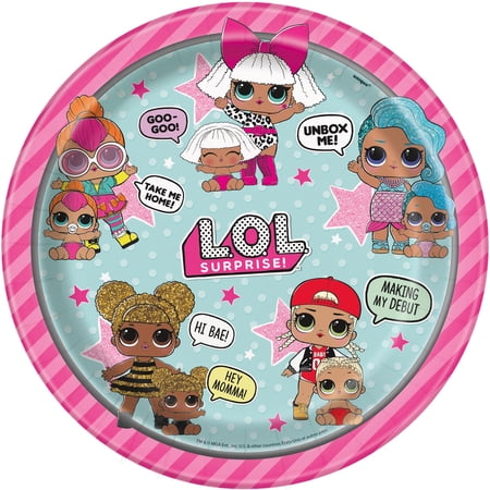 LOL Surprise! 9 Inch Dinner Plates [8 Per Package]
