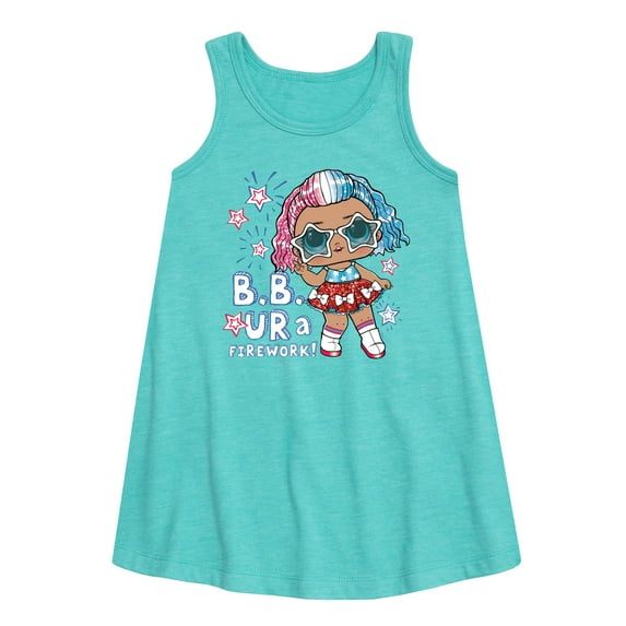 LOL Surprise! Americana - 4th of July - B.B. Ur A Firework - Toddler & Youth Girls A-line Dress