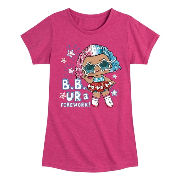 LOL Surprise! Americana - 4th of July - B.B. Ur A Firework - Toddler & Youth Girls Short Sleeve Graphic T-Shirt