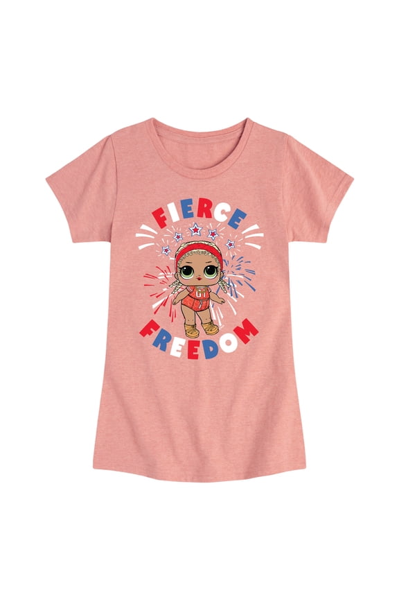 LOL Surprise! Americana - 4th of July - Fierce Freedom - Toddler & Youth Girls Short Sleeve Graphic T-Shirt