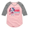thumbnail image 1 of LOL Surprise! Americana - 4th of July - Red, White, & Blue Sparkles - Toddler & Youth Girls Raglan Graphic T-Shirt, 1 of 5