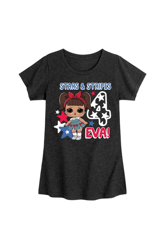 LOL Surprise! Americana - 4th of July - Stars & Stripes 4 Eva - Toddler & Youth Girls Short Sleeve Graphic T-Shirt