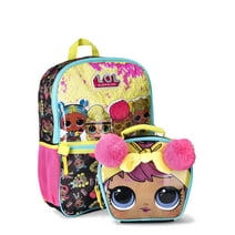 LOL Surprise B.B. Nation Children’s Flip Sequin Backpack with Lunch Bag, 2-Piece Set