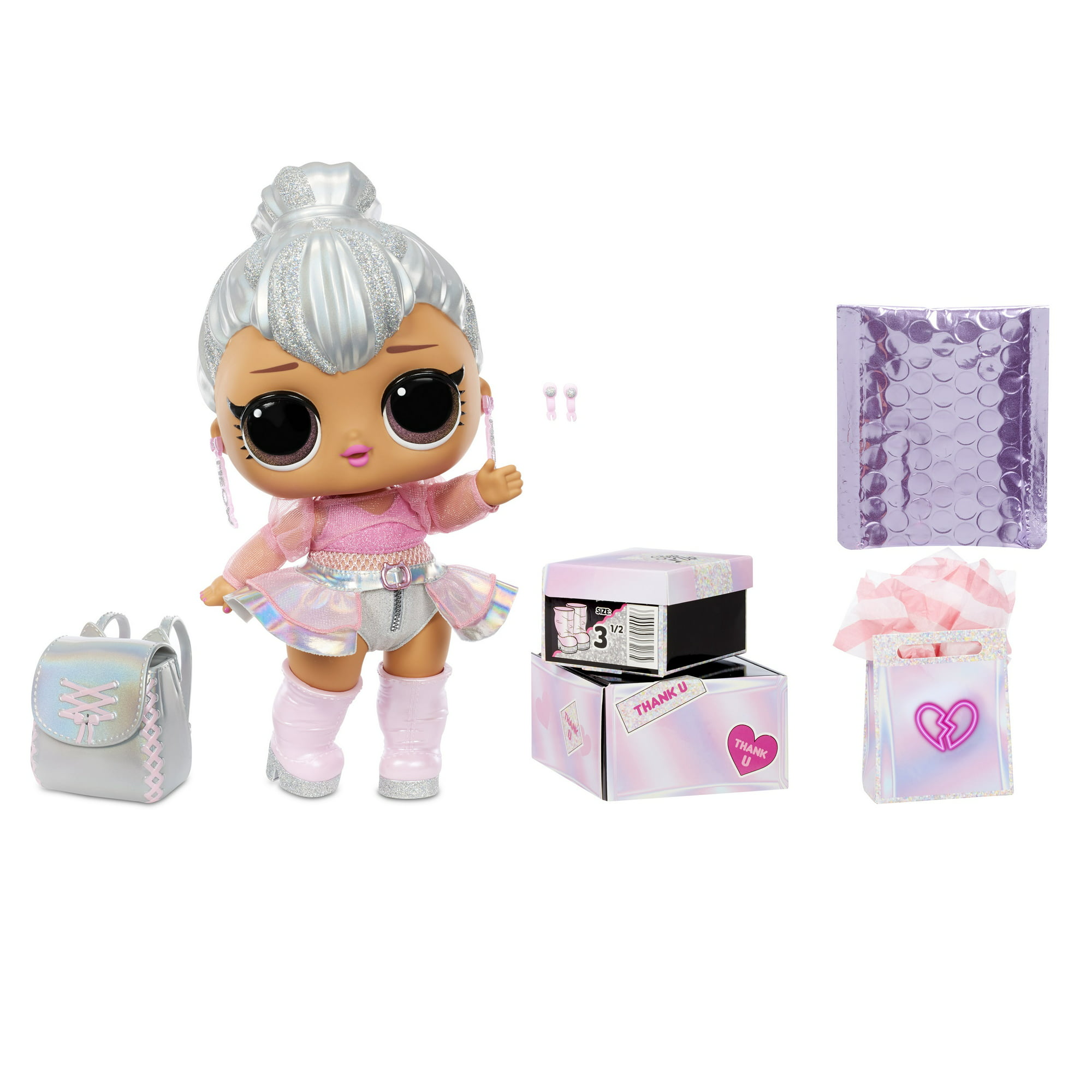 dramatiker indebære Harden LOL Surprise Big B.B. (Big Baby) Kitty Queen – 12" Large Doll, Unbox  Fashions, Shoes, Accessories, Includes Playset Desk, Chair and Backdrop -  Walmart.com