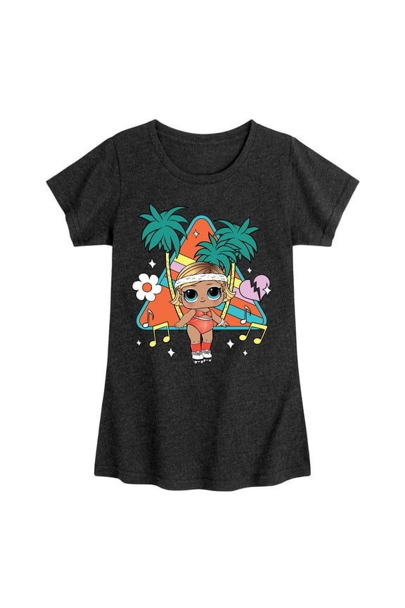LOL Surprise! - Boogie Babe Palm Trees - Toddler And Youth Girls Short Sleeve Graphic T-Shirt