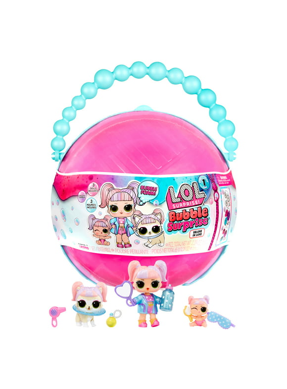 LOL Surprise! Bubble Surprise Deluxe Collectible Dolls, Pet, Baby Sister, Surprises, Accessories, Surprise Unboxing, Color Change Foam, Girls Gift Age 4+