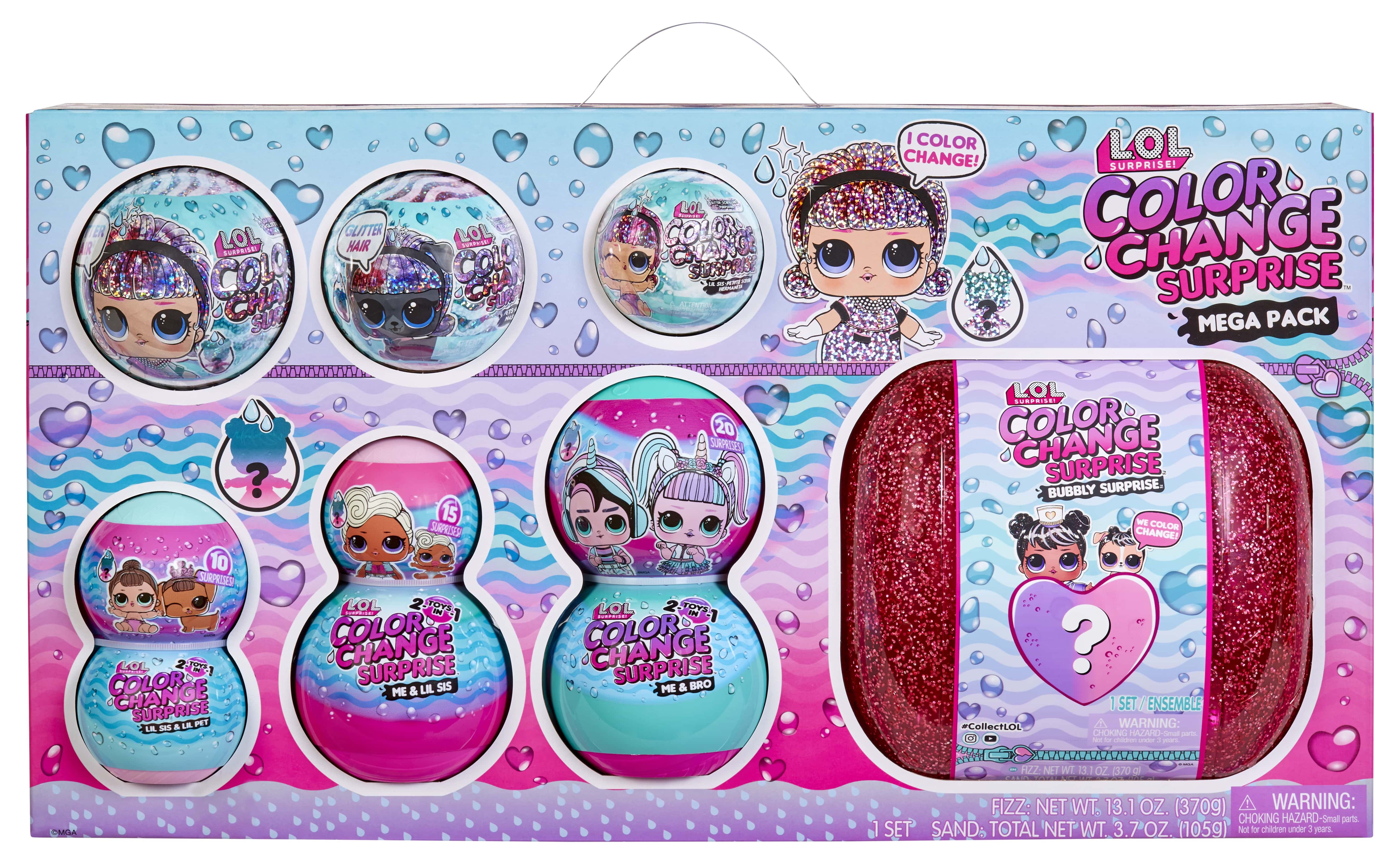 LOL Surprise Color Change Mega Pack Collectible Doll Exclusive w/ 70+ Surprises Age 4+ - image 1 of 13