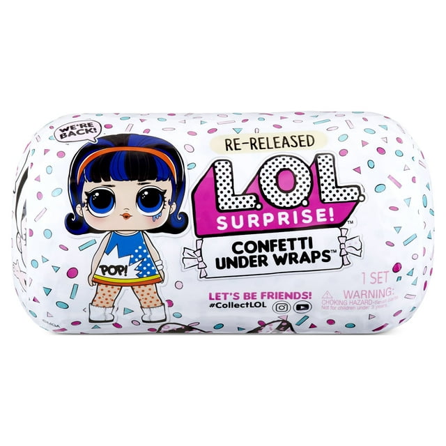 LOL Surprise Confetti Under Wraps Re-released Doll With 15 Surprises - Toys for Girls Ages 4 5 6+