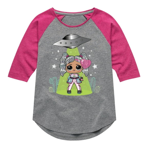 LOL Surprise! Dolls - Astro Alien Doll - Spacecraft - Toddler & Youth Girls Raglan Graphic T-Shirt