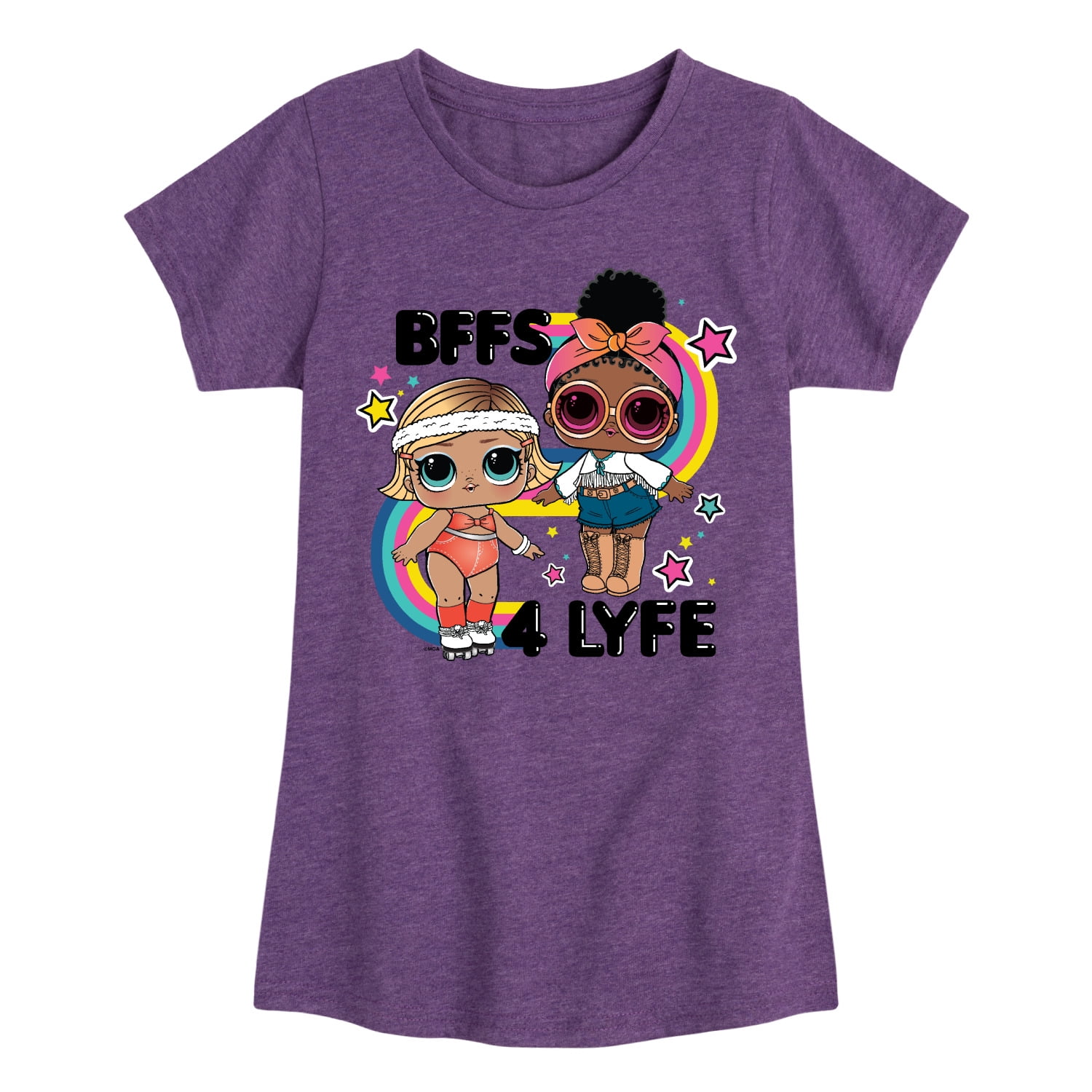 LOL Surprise Dolls BFF 4LYFE Fit Queen Foxy Toddler Youth Girls Short Sleeve Graphic T Shirt Walmart