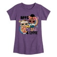 thumbnail image 1 of LOL Surprise! Dolls - BFF 4LYFE - Fit Queen & Foxy - Toddler & Youth Girls Short Sleeve Graphic T-Shirt, 1 of 4