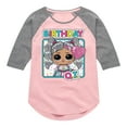 thumbnail image 1 of LOL Surprise! Dolls - Birthday QT - Celebrate - Toddler & Youth Girls Raglan Graphic T-Shirt, 1 of 3