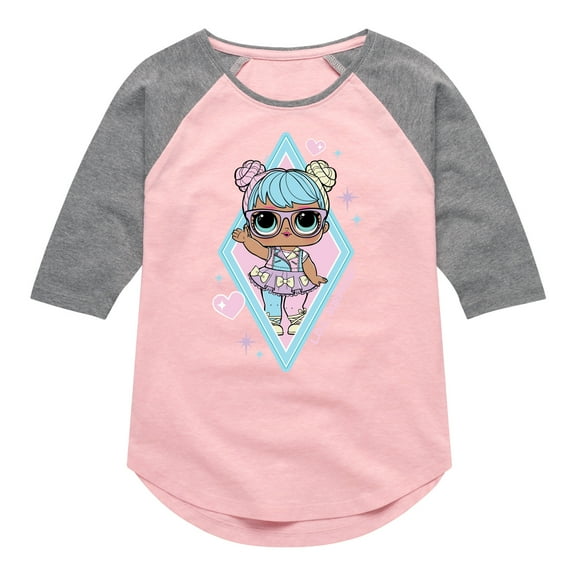 LOL Surprise! Dolls - Bon Bon Doll - Toddler & Youth Girls Raglan Graphic T-Shirt