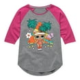 thumbnail image 1 of LOL Surprise! Dolls - Boogie Babe - Retro Style with Palm Trees - Toddler & Youth Girls Raglan Graphic T-Shirt, 1 of 5