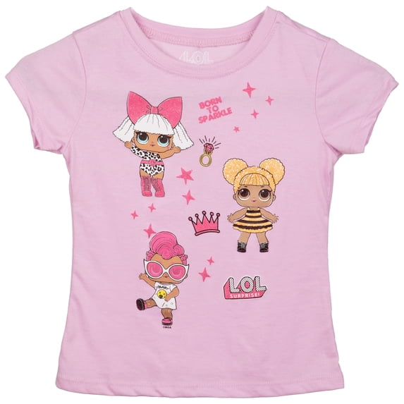 LOL Surprise Dolls Born To Sparkle Youth T-Shirt-Size 5