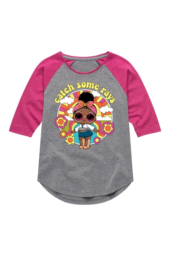 LOL Surprise! Dolls - Catch Some Rays - Foxy - Toddler & Youth Girls Raglan Graphic T-Shirt