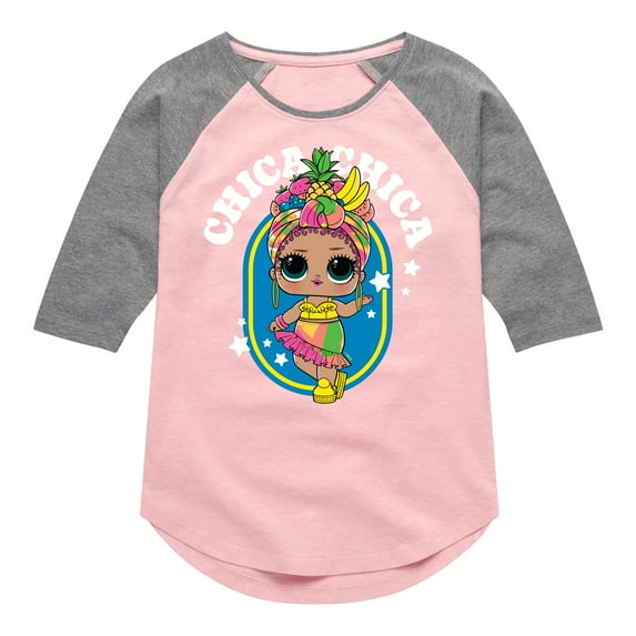 LOL Surprise! Dolls - Chica Chica Tropical - Toddler & Youth Girls Raglan Graphic T-Shirt