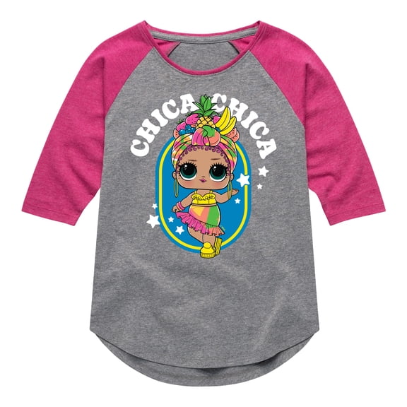 LOL Surprise! Dolls - Chica Chica Tropical - Toddler & Youth Girls Raglan Graphic T-Shirt