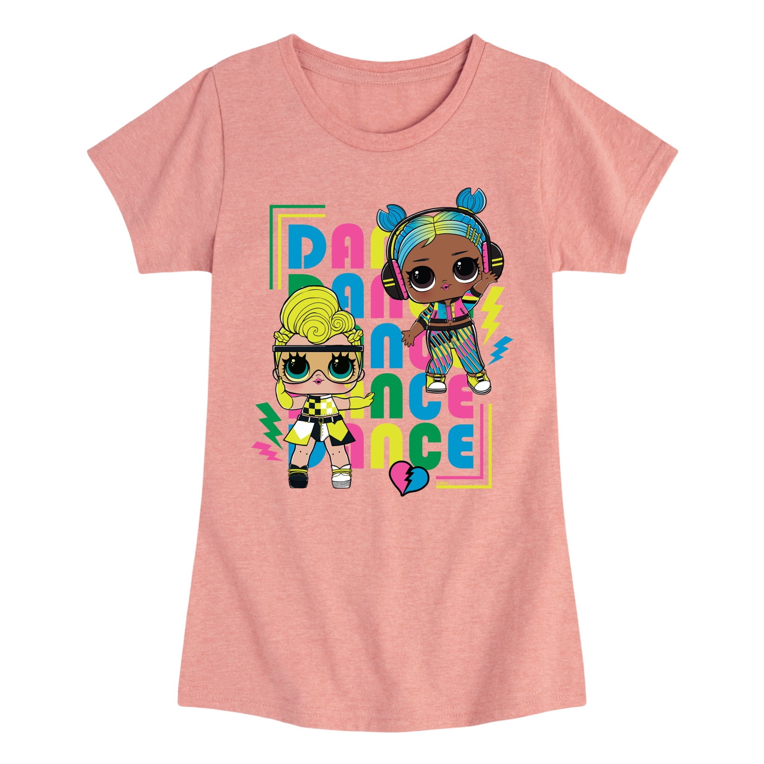 T-shirt LOL Surprise Pour Fille Taille 5 Ans - 100% Coton Rose Avec Personnage