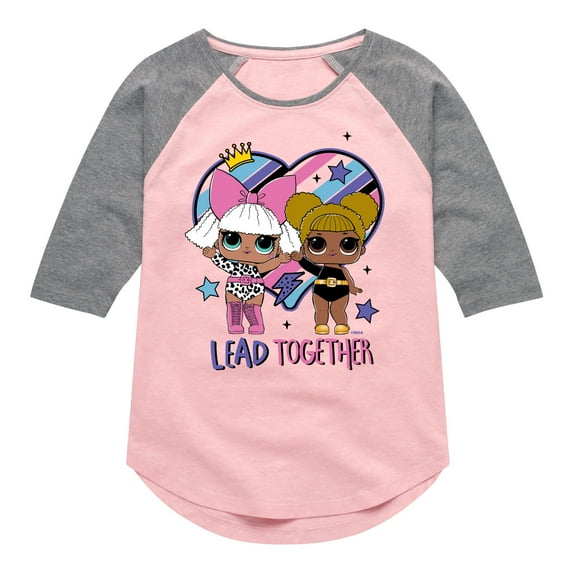 LOL Surprise! Dolls - Dolls Lead Together - Toddler & Youth Girls Raglan Graphic T-Shirt