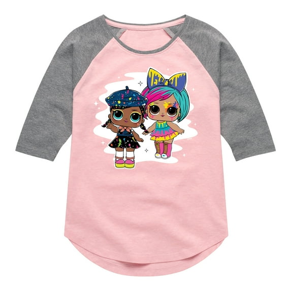LOL Surprise! Dolls - Drip Drop Painting Girls - Toddler & Youth Girls Raglan Graphic T-Shirt