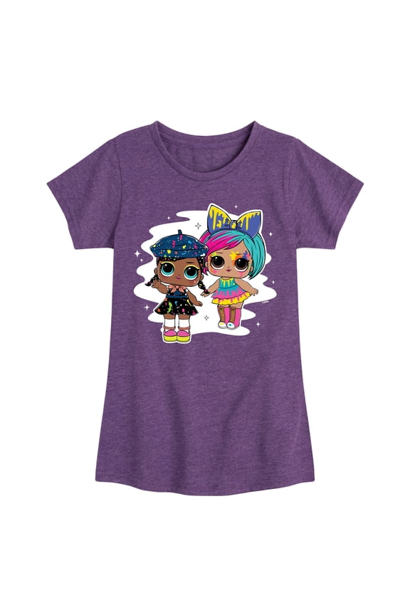 LOL Surprise! Dolls - Drip Drop Painting Girls - Toddler & Youth Girls Short Sleeve Graphic T-Shirt