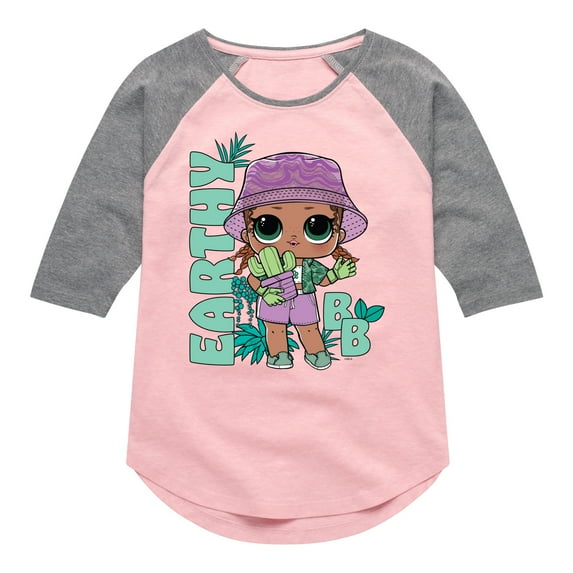 LOL Surprise! Dolls - Earthy BB - Toddler & Youth Girls Raglan Graphic T-Shirt
