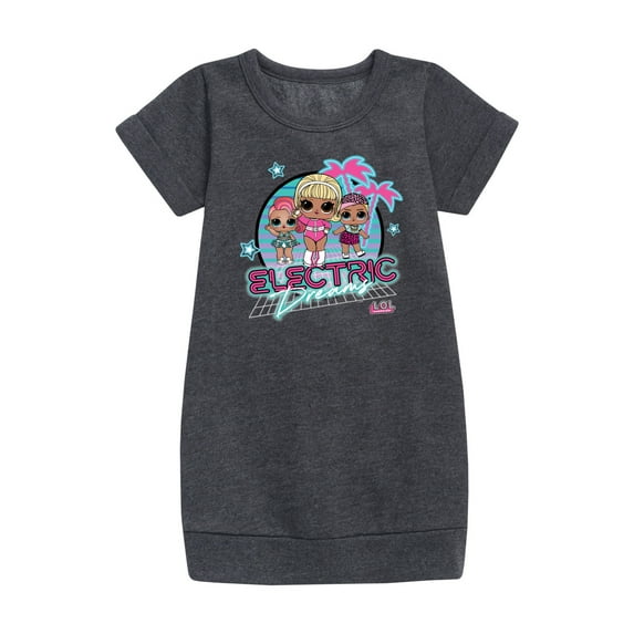 LOL Surprise! Dolls - Electric Dreams - Retro Vibes - Toddler & Youth Girls Fleece Dress