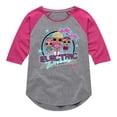 thumbnail image 1 of LOL Surprise! Dolls - Electric Dreams - Retro Vibes - Toddler & Youth Girls Raglan Graphic T-Shirt, 1 of 4