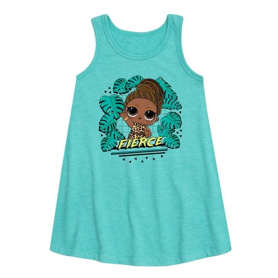 LOL Surprise! Dolls - Fierce Doll - Jungle Theme - Toddler & Youth Girls A-line Dress