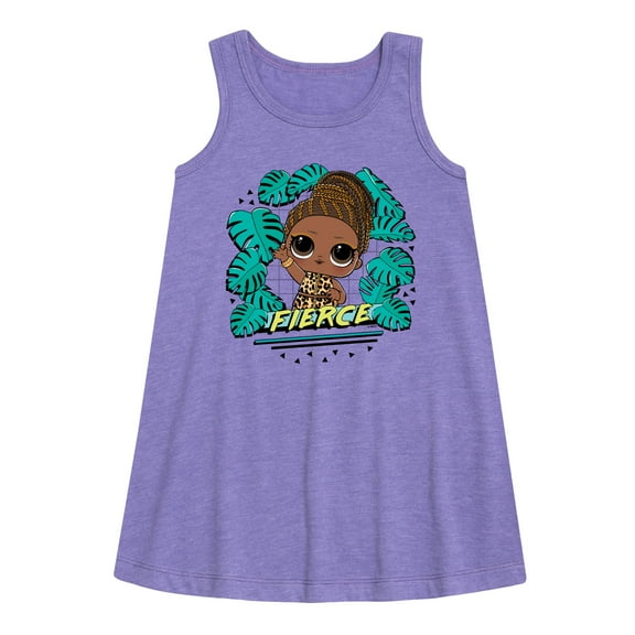 LOL Surprise! Dolls - Fierce Doll - Jungle Theme - Toddler & Youth Girls A-line Dress