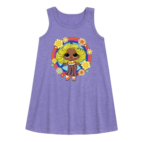 LOL Surprise! Dolls - Free Spirit Doll - Shine Bay Bay Retro Styled - Toddler & Youth Girls A-line Dress
