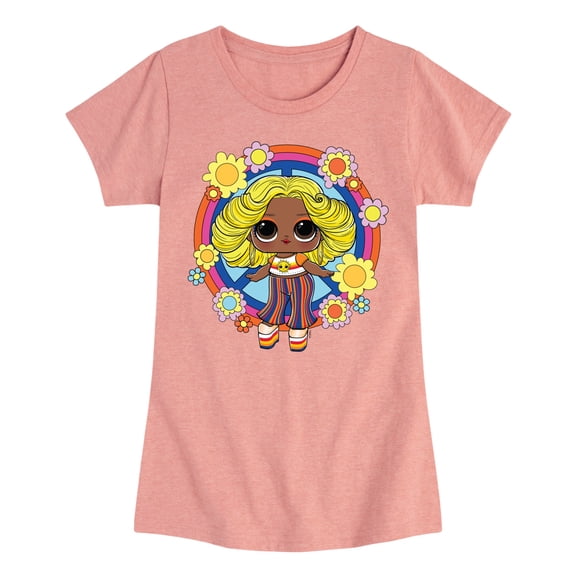 LOL Surprise! Dolls - Free Spirit Doll - Shine Bay Bay Retro Styled - Toddler & Youth Girls Short Sleeve Graphic T-Shirt
