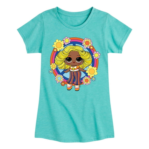 LOL Surprise! Dolls - Free Spirit Doll - Shine Bay Bay Retro Styled - Toddler & Youth Girls Short Sleeve Graphic T-Shirt