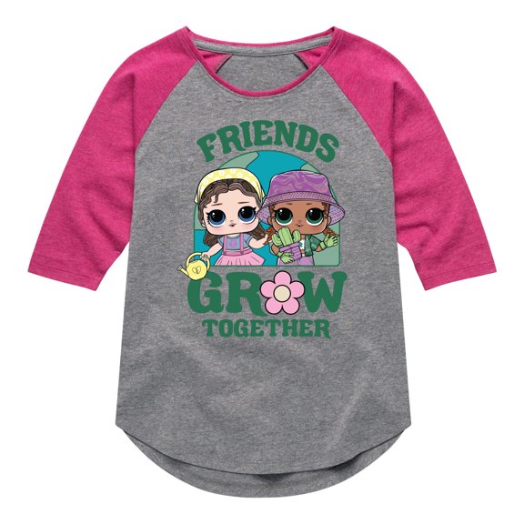 LOL Surprise! Dolls - Friends Grow Together - Toddler & Youth Girls Raglan Graphic T-Shirt