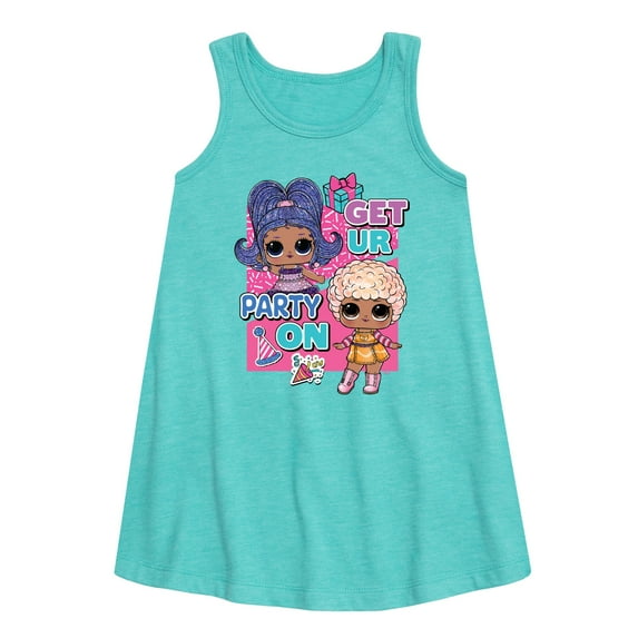 LOL Surprise! Dolls - Get UR Party On - Toddler & Youth Girls A-line Dress