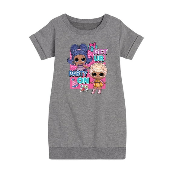 LOL Surprise! Dolls - Get UR Party On - Toddler & Youth Girls Fleece Dress