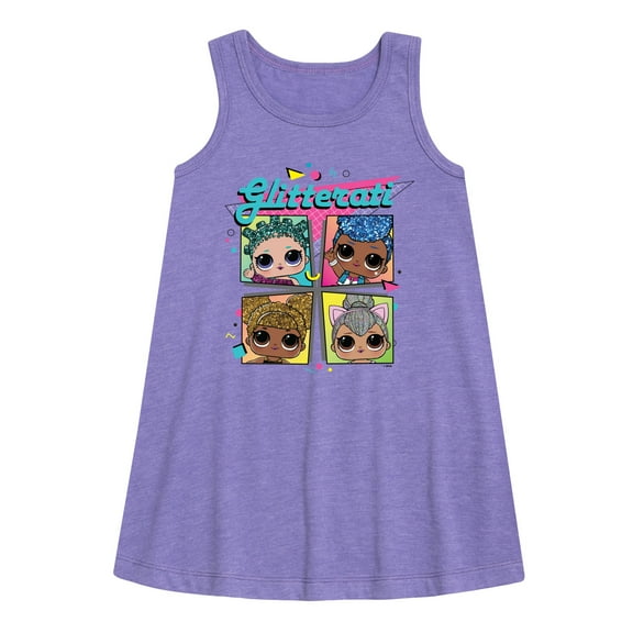 LOL Surprise! Dolls - Glam Series - Glitterati Retro Style - Toddler & Youth Girls A-line Dress
