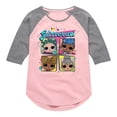 thumbnail image 1 of LOL Surprise! Dolls - Glam Series - Glitterati Retro Style - Toddler & Youth Girls Raglan Graphic T-Shirt, 1 of 5