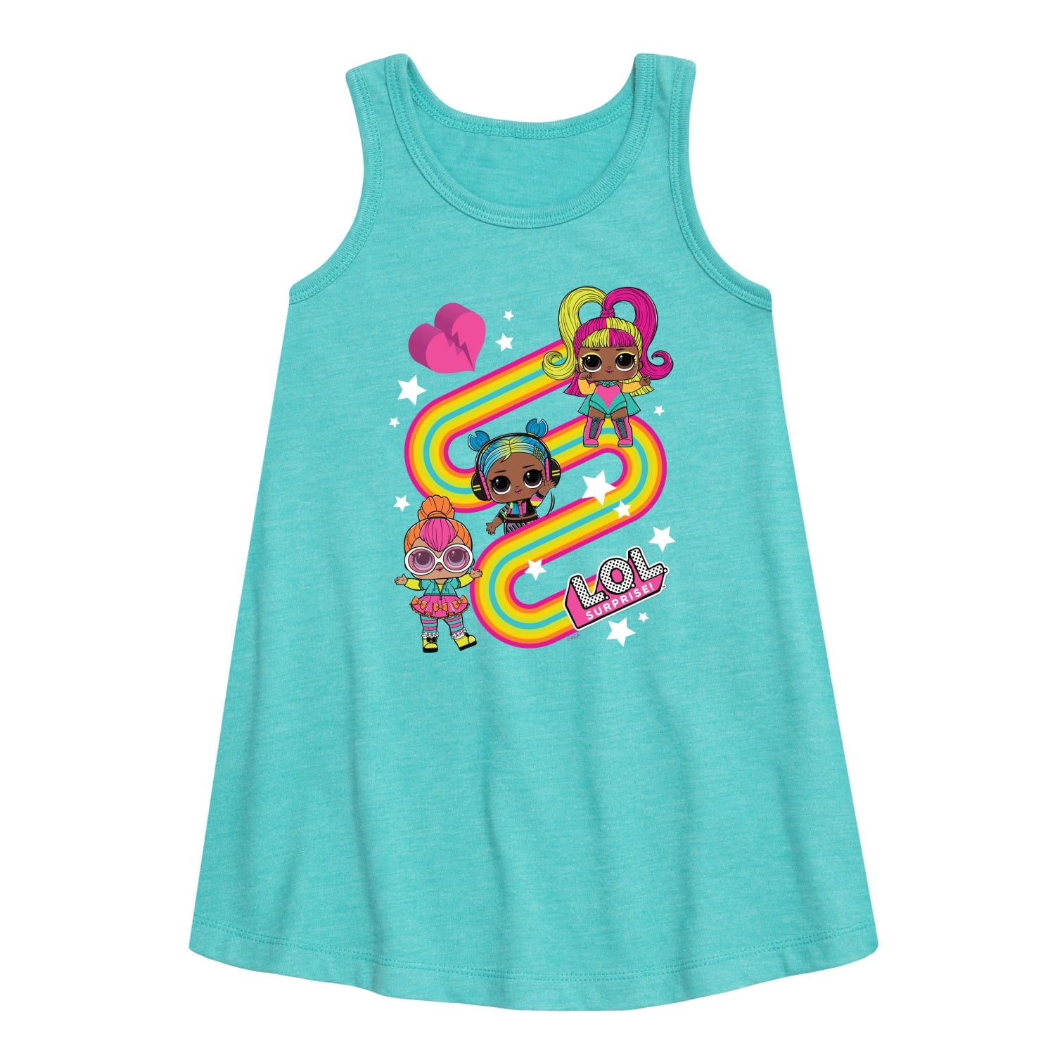 LOL Surprise! Dolls - Glow Grrrl, Neon QT, & Beats Babe - Toddler & Youth  Girls A-line Dress - Walmart.com