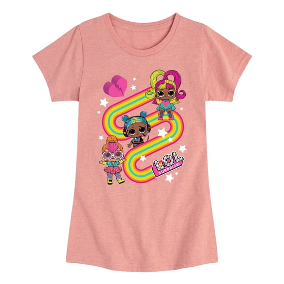LOL Surprise! Dolls - Glow Grrrl, Neon QT, & Beats Babe - Toddler & Youth Girls Short Sleeve Graphic T-Shirt
