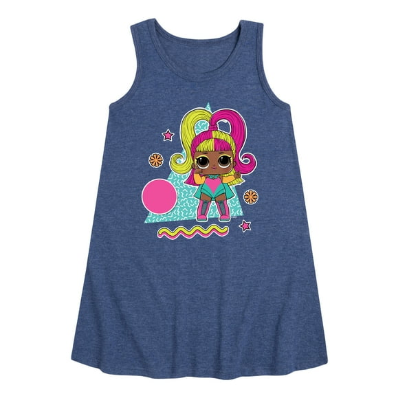 LOL Surprise! Dolls - Glow Grrrl Retro Styled - Toddler & Youth Girls A-line Dress